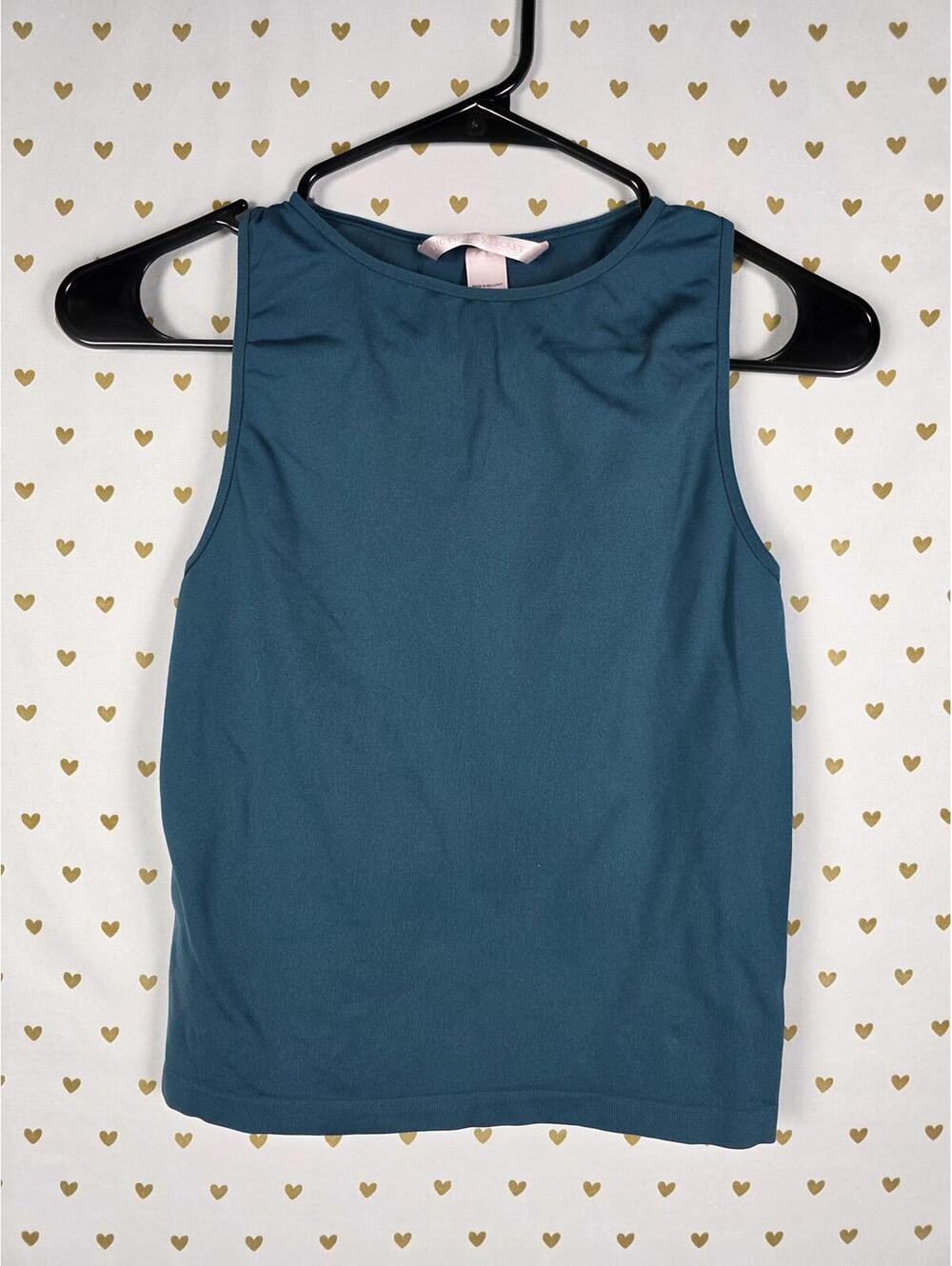 Victorias Secret VINTAGE Y2k Emerald tank Top MEDIUM Cropped 2003